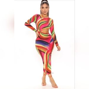 Fashion Nova Cut the Feeling Midi Dress